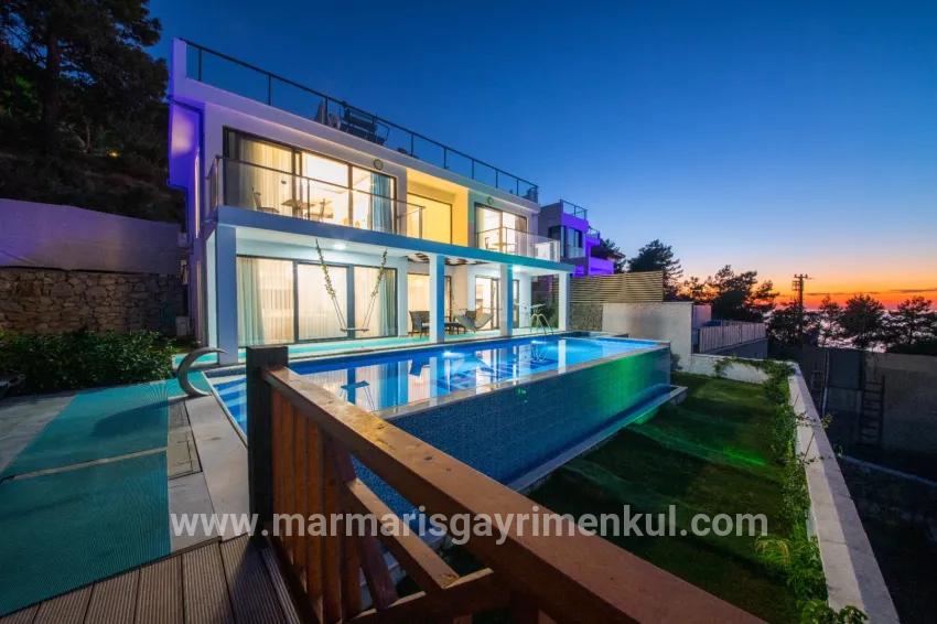 In Faralya eine Villa mit Meeresblick