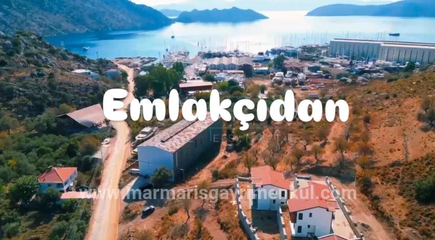 Marmaris Bozburun Stadtteil In dem atemberaubenden Meeresblick 4+1 Null 170 m2 satılık Villa