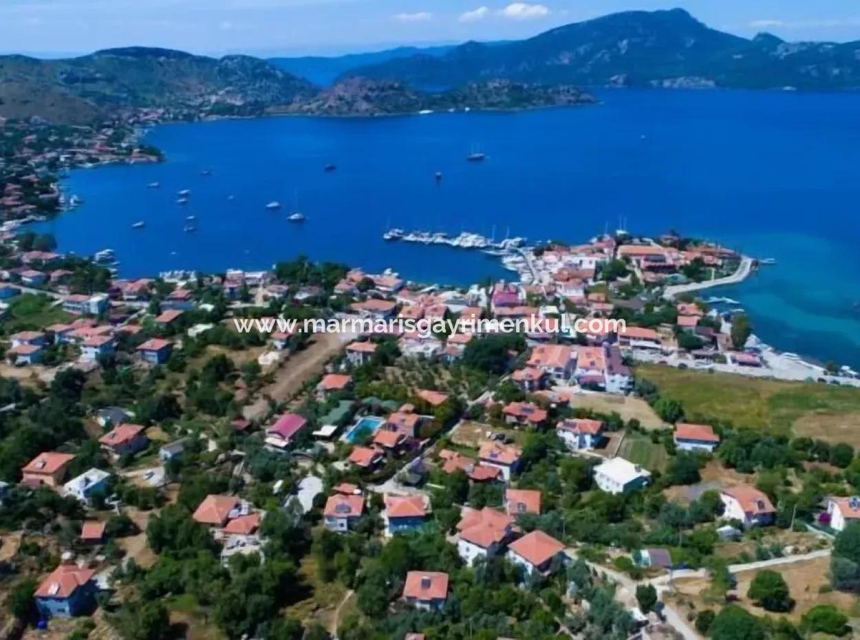 3 Zimmer 1 Wohnzimmer 140M2 2 Villen Zum Verkauf Mit Pool Mit Herrlichem Meerblick Im Viertel Selimiye Im Bezirk Marmaris