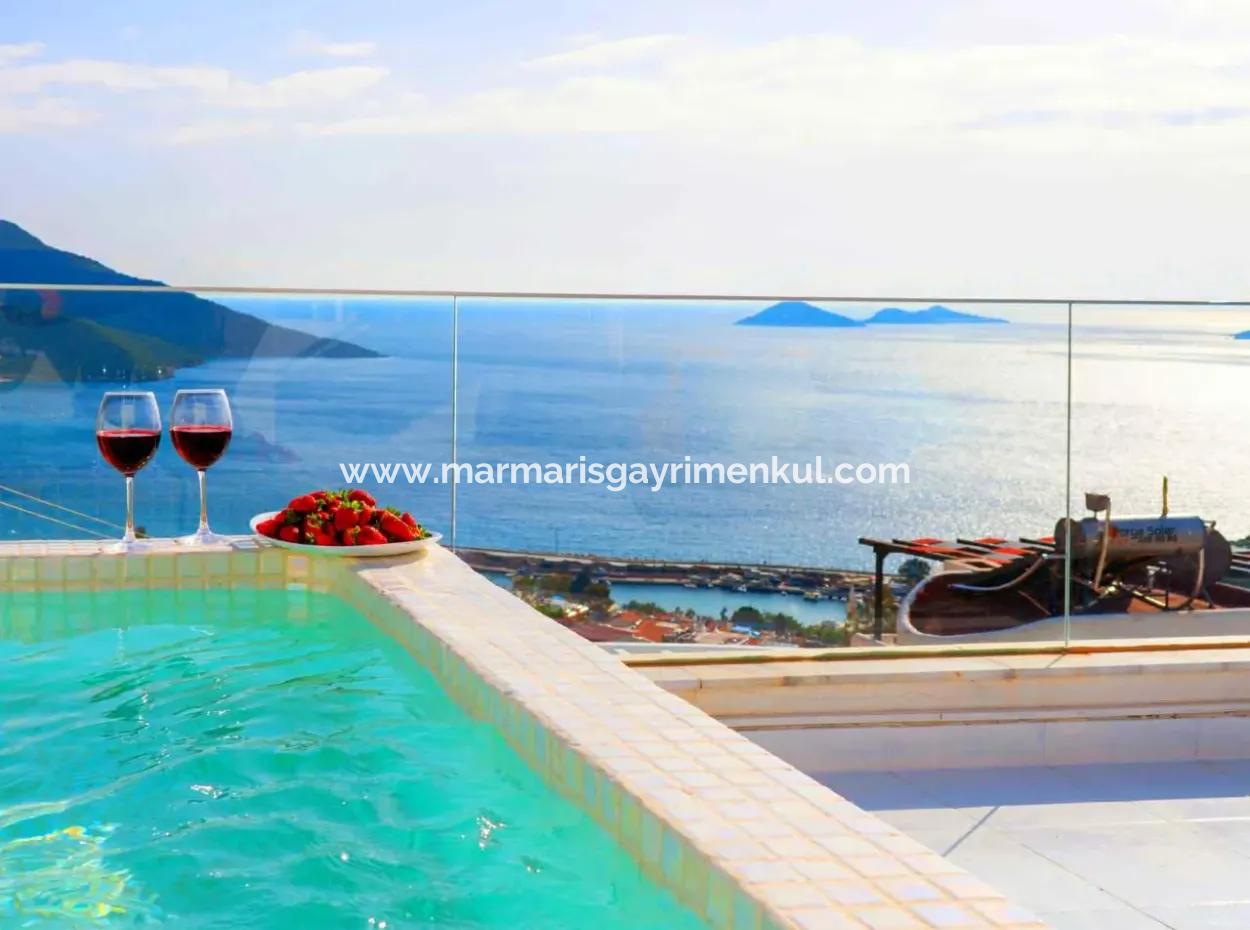 Eine Freistehende Villa Zum Verkauf Mit Einem Herrlichen Pool Mit Meerblick In Kalkan Ist Eine Maßgeschneiderte Villa