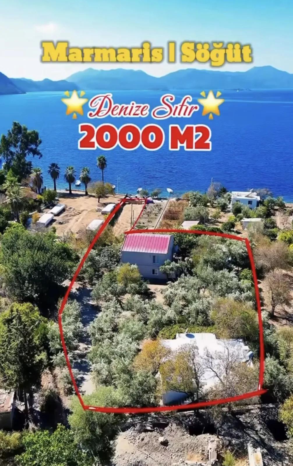 Marmaris Söğüt village In sea zero 2000 m2 seaside apartment