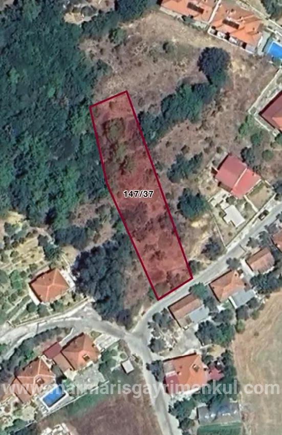 1186 M2 Plot Of Land For Sale In Akyaka, 8 Km Away, With A Planned 15-room Villa Project.