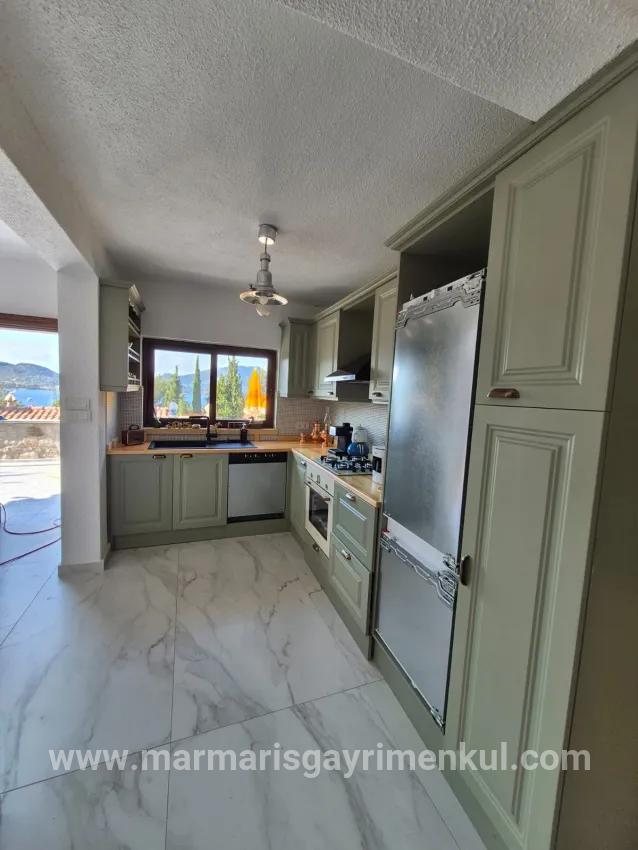 In Selimiye, A 2+1 Sea View Detached Stone House For Sale