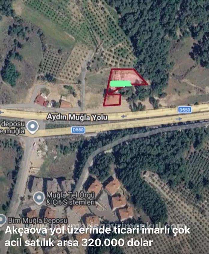 Land For sale in Akçaova Nbh. Menteşe - Commercial Zoned - 2.600 m²