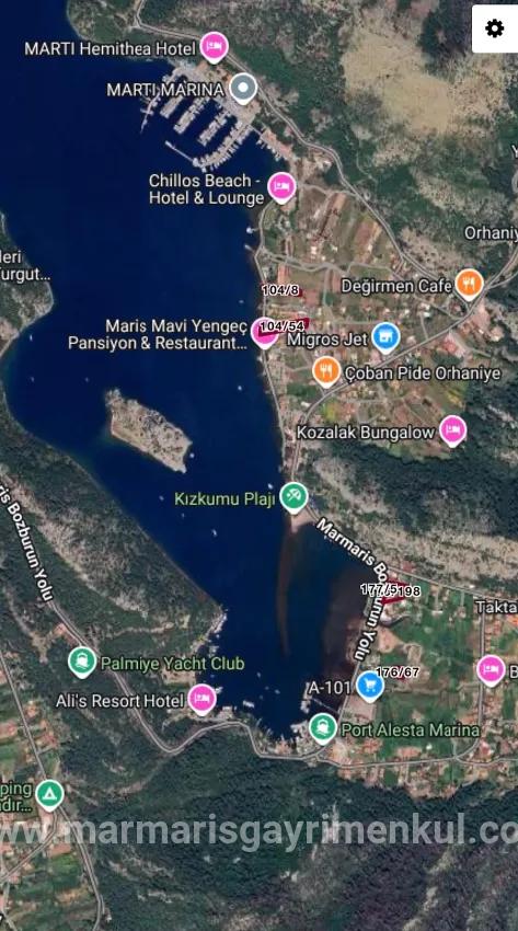 Marmaris Orhaniye neighbourhood In 100 metres to the sea Independent 1250 m2 urgent for sale land