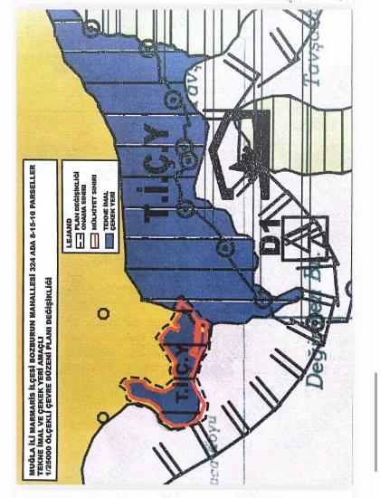 In the Marmaris Bozburun neighbourhood on a 32,000m2 plot of land Berthed yacht mooring place with names allocated