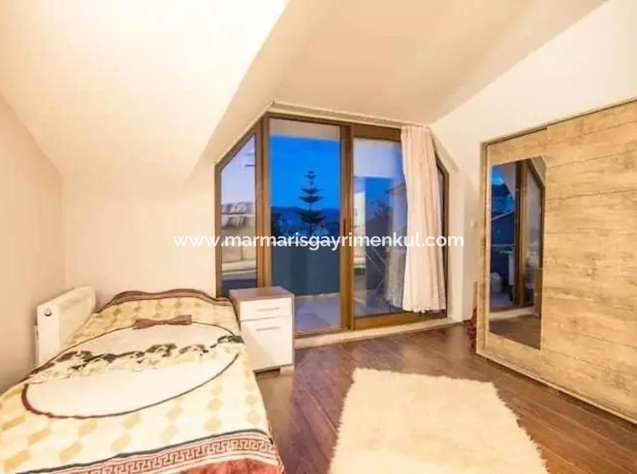 The Area Of Marmaris Armutalan Detached Villa For Sale 4 Rooms 1 Living Room Triplex Villa Fully