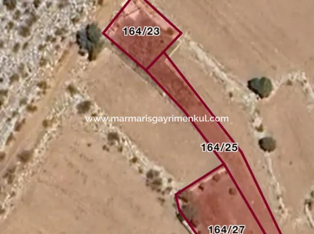 Marmaris Taşlıca Village 1500M2 3 Title Deeds Field For Sale With Road Available