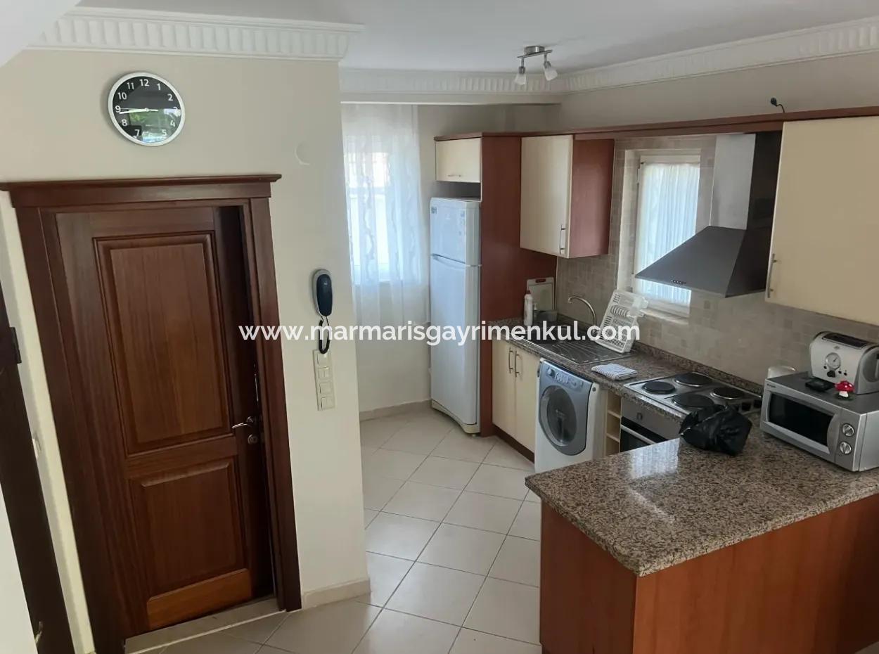 Our 2 Rooms And 1 Living Room Duplex Apartment In A Complex With A Swimming Pool In Marmaris İçmeler Are For Sale.