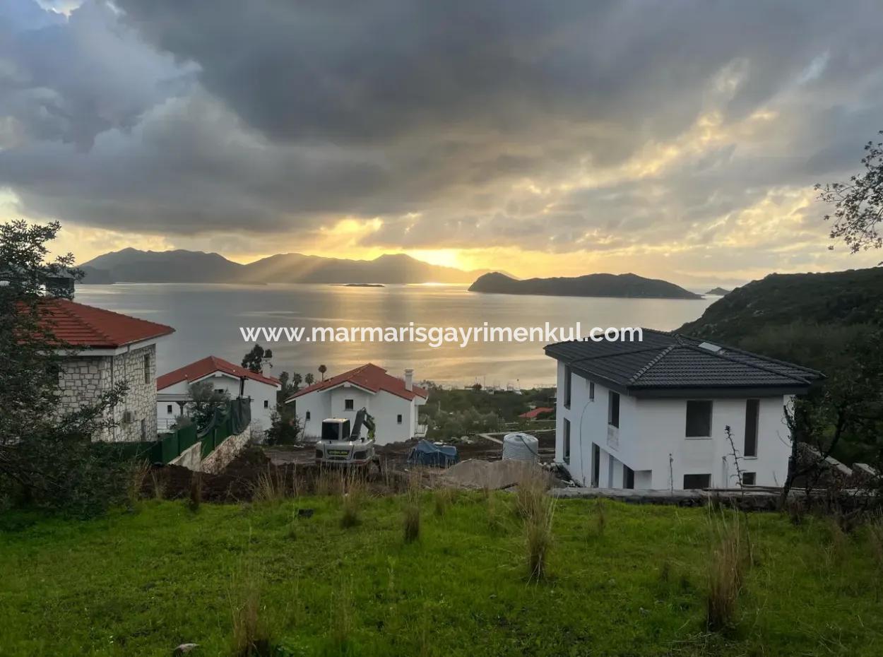 800M2 Land For Sale In Marmaris Söğüt Village With Sea View 2 Villas Zoned Or Suitable For Hotel Construction