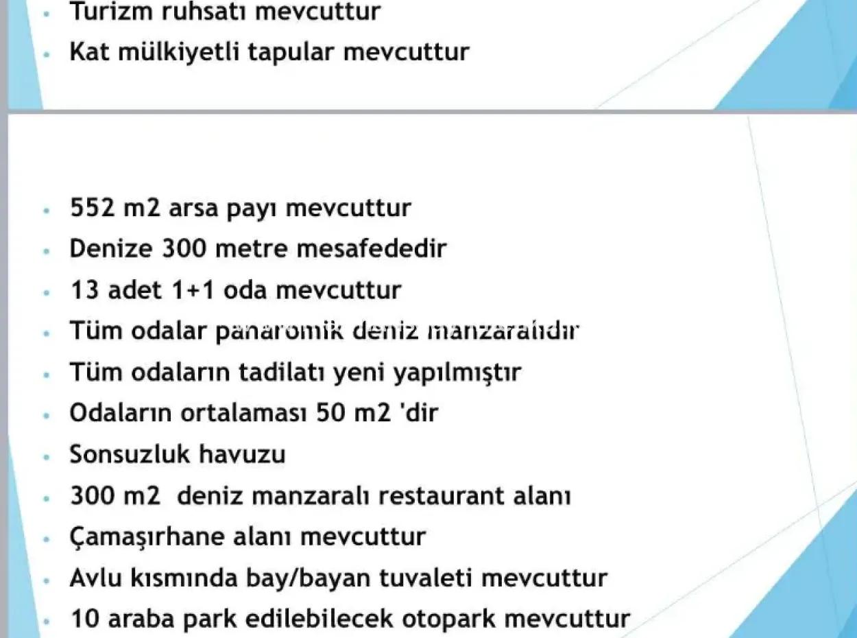 Boutique Hotel Room For Sale With Sea View In Turunc Bay Of Marmaris From Real Estate Agent