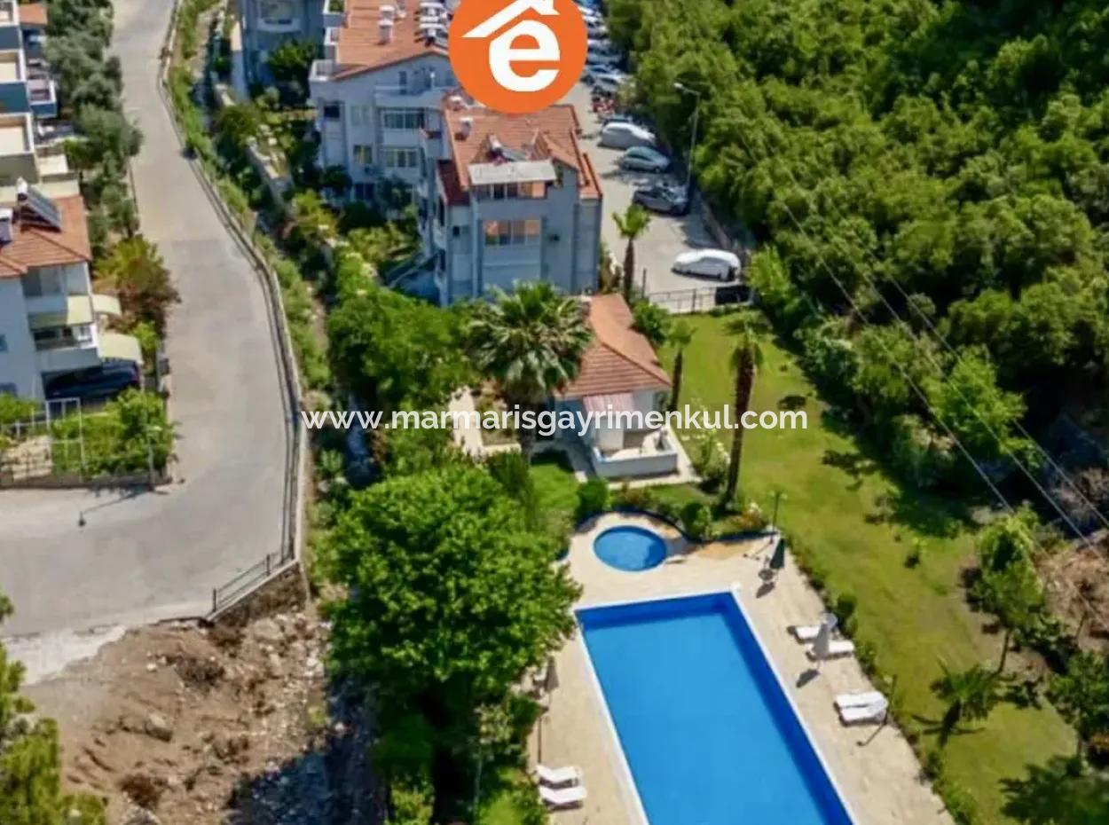 3 1 Garden Duplex Apartment For Sale In Beldibi Neighborhood Of Marmaris District In A Complex With Nature View Swimming Pool