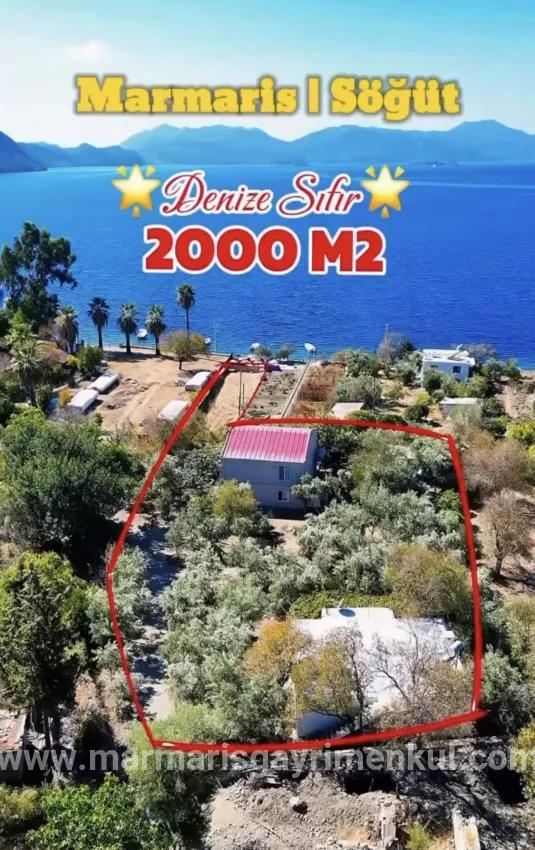 Marmaris Söğüt Mah. Satılık 4+2 Yalı - 2.000 m²