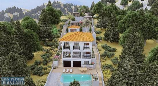 Akyaka,ya 8 Km Uzaklıkta 15 Odalı Villa Projesi Çizilmiş 1186 M2 Satılık Arsa
