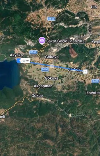 Akyaka,ya 8 Km Uzaklıkta 15 Odalı Villa Projesi Çizilmiş 1186 M2 Satılık Arsa
